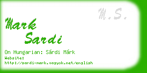 mark sardi business card